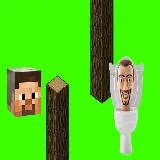 Spinning Skibidi Toilet Flappy Minecraft