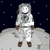 Stickman in space